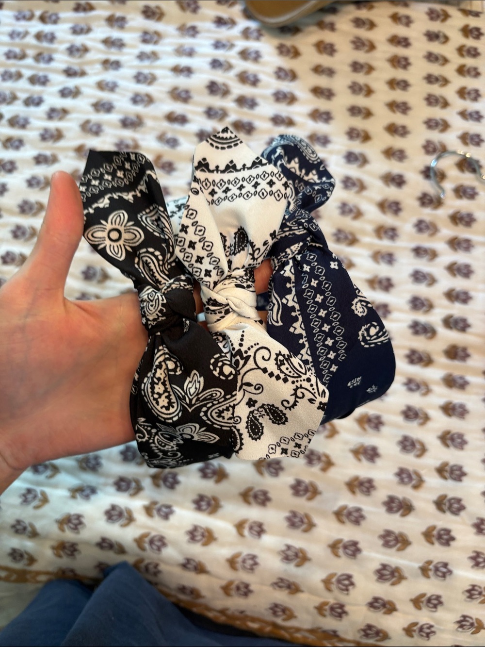 Three bandana headbands